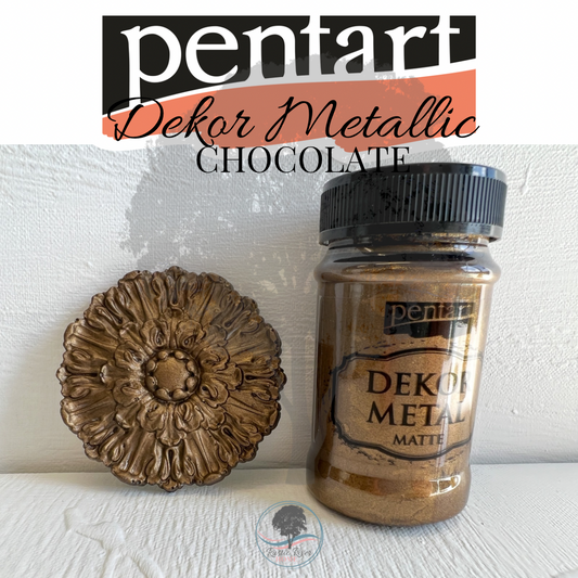Pentart Dekor Metallic Matte - 100ml - Chocolate