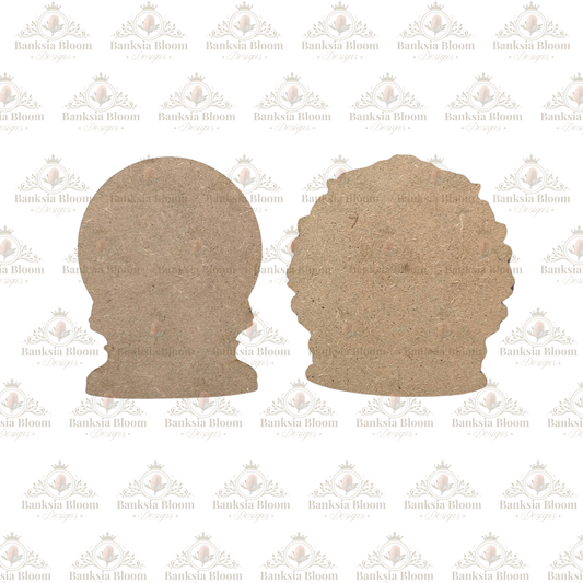 Blank - MDF Snow Globes Shape (Set of 2)