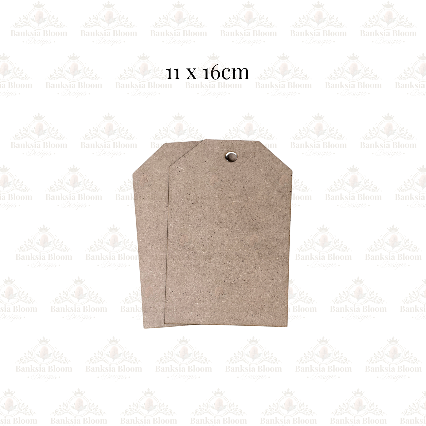 Blank - Classic Tag - Large - Set of 2 (11 x 16 cm)