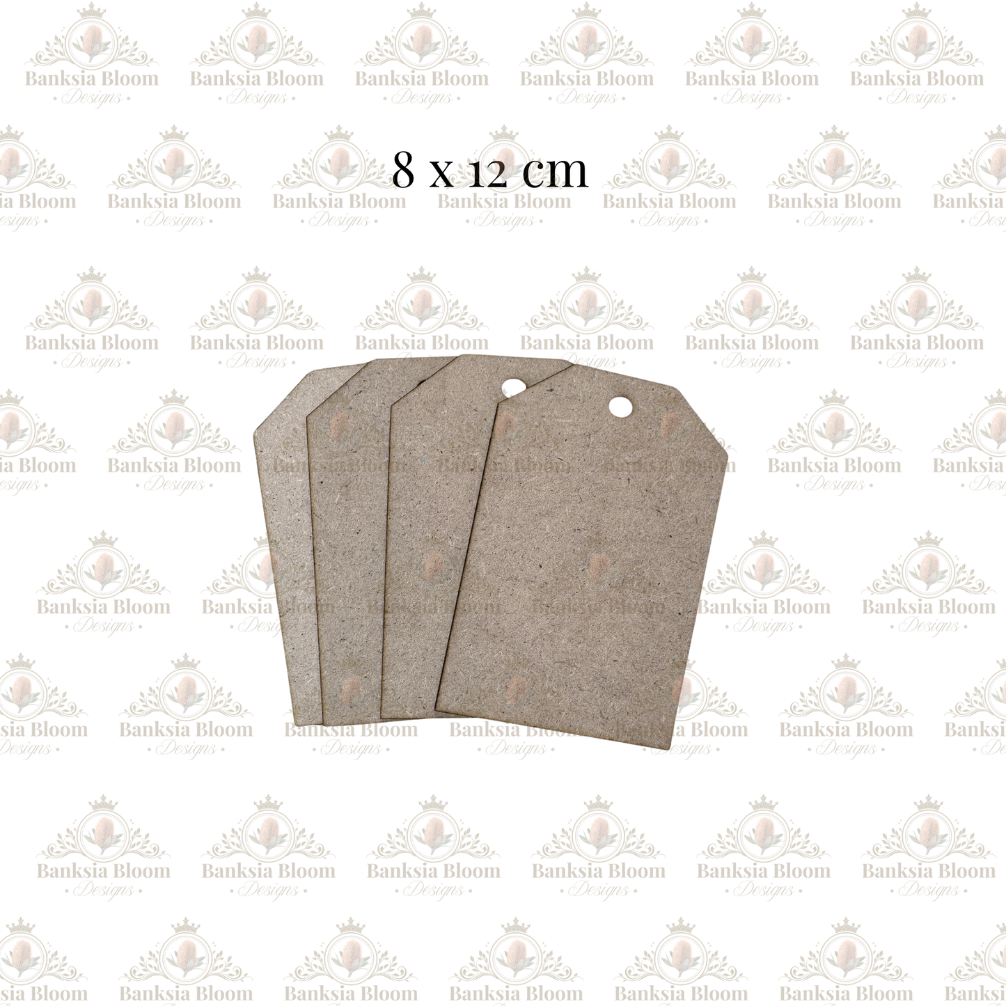 Blank - Classic Tag - Medium - Set of 4 (8 cm x 12 cm)