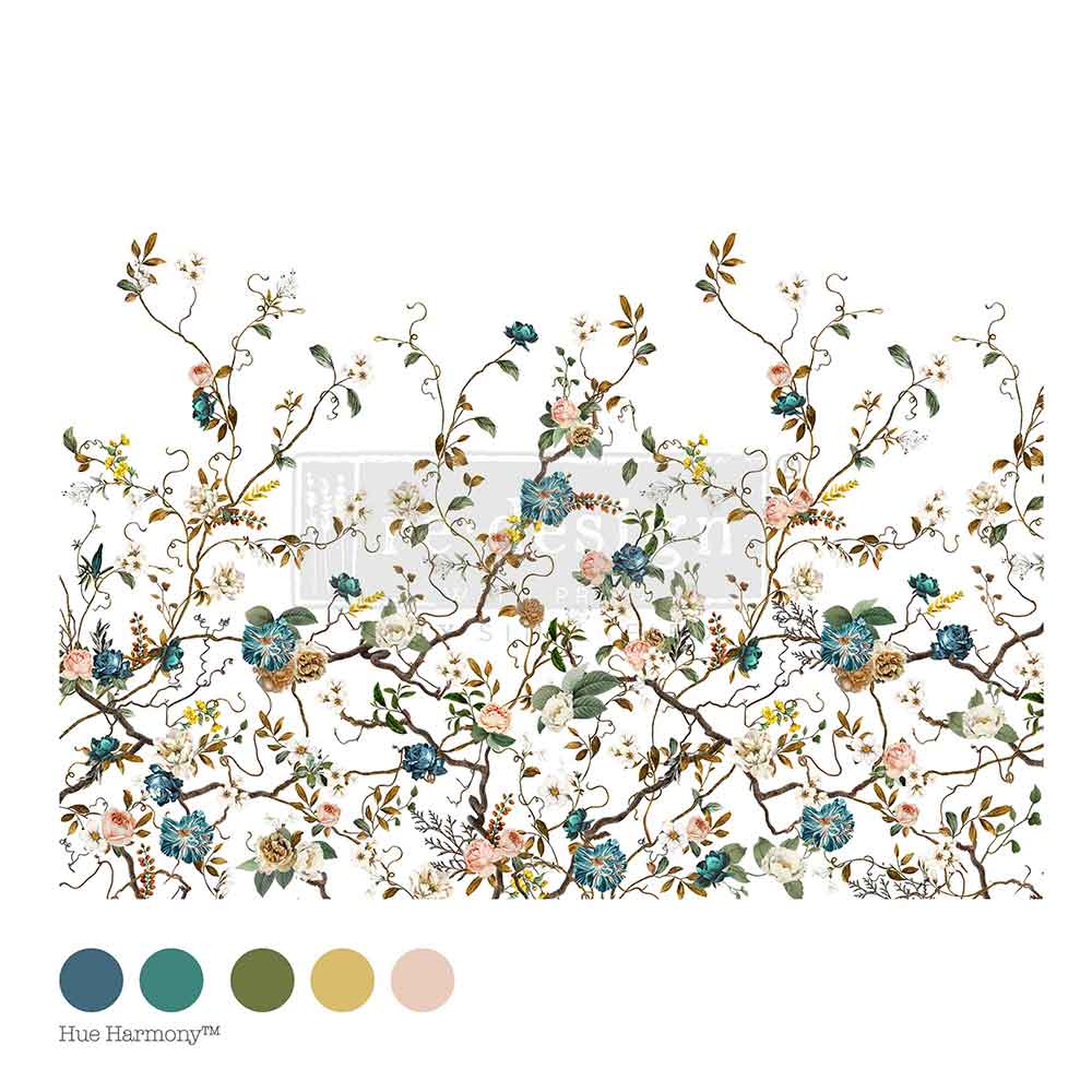 Redesign Decor Transfer - 24"x35" - Blue Vine