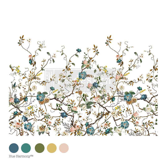 Redesign Decor Transfer - 24"x35" - Blue Vine