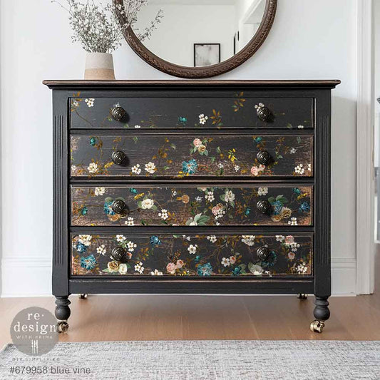 Redesign Decor Transfer - 24"x35" - Blue Vine