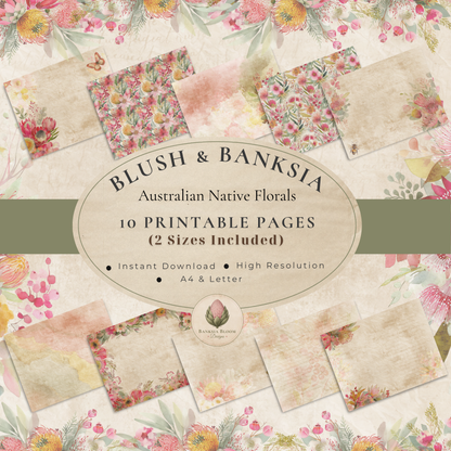 BBD - Printable Journal Pages - Blush & Banksia