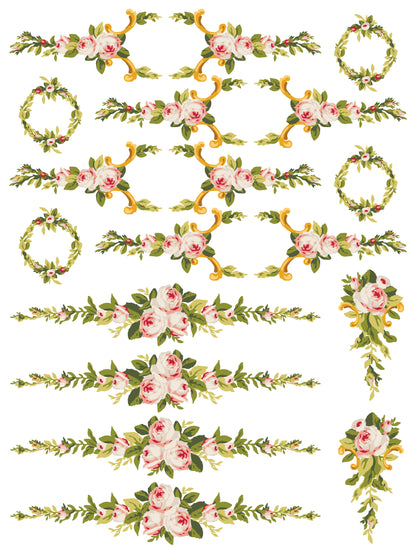 Iron Orchid Designs - Petit Fleur Pink Paint Inlay