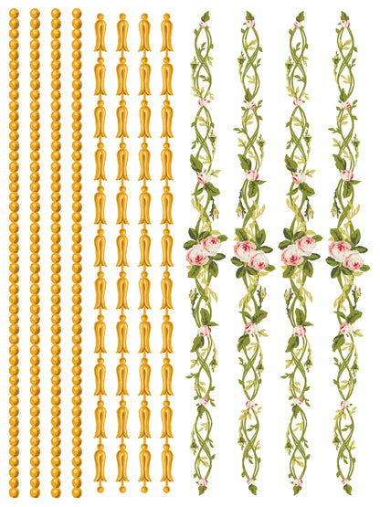 Iron Orchid Designs - Petit Fleur Pink Paint Inlay