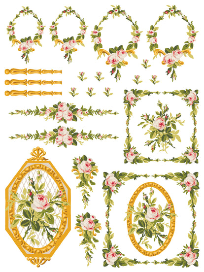 Iron Orchid Designs - Petit Fleur Pink Paint Inlay
