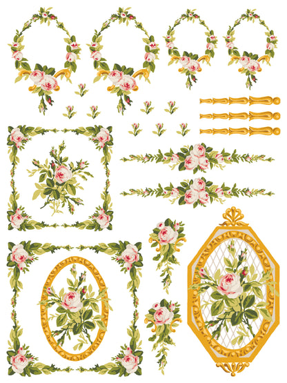 Iron Orchid Designs - Petit Fleur Pink Paint Inlay