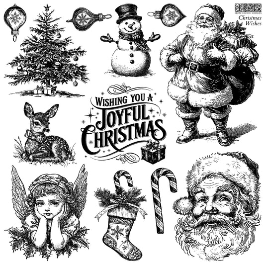 Iron Orchid Designs - Christmas Wishes Decor Stamp