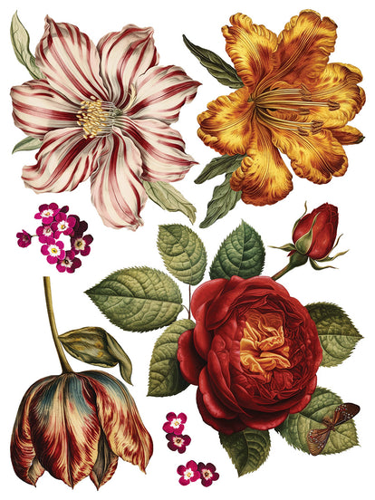 Iron Orchid Designs - Collage De Fleurs Decor Transfer Pad