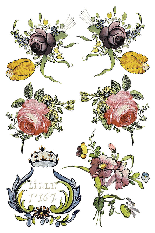 Iron Orchid Designs - Fairytale Florals Decor Transfer Pad