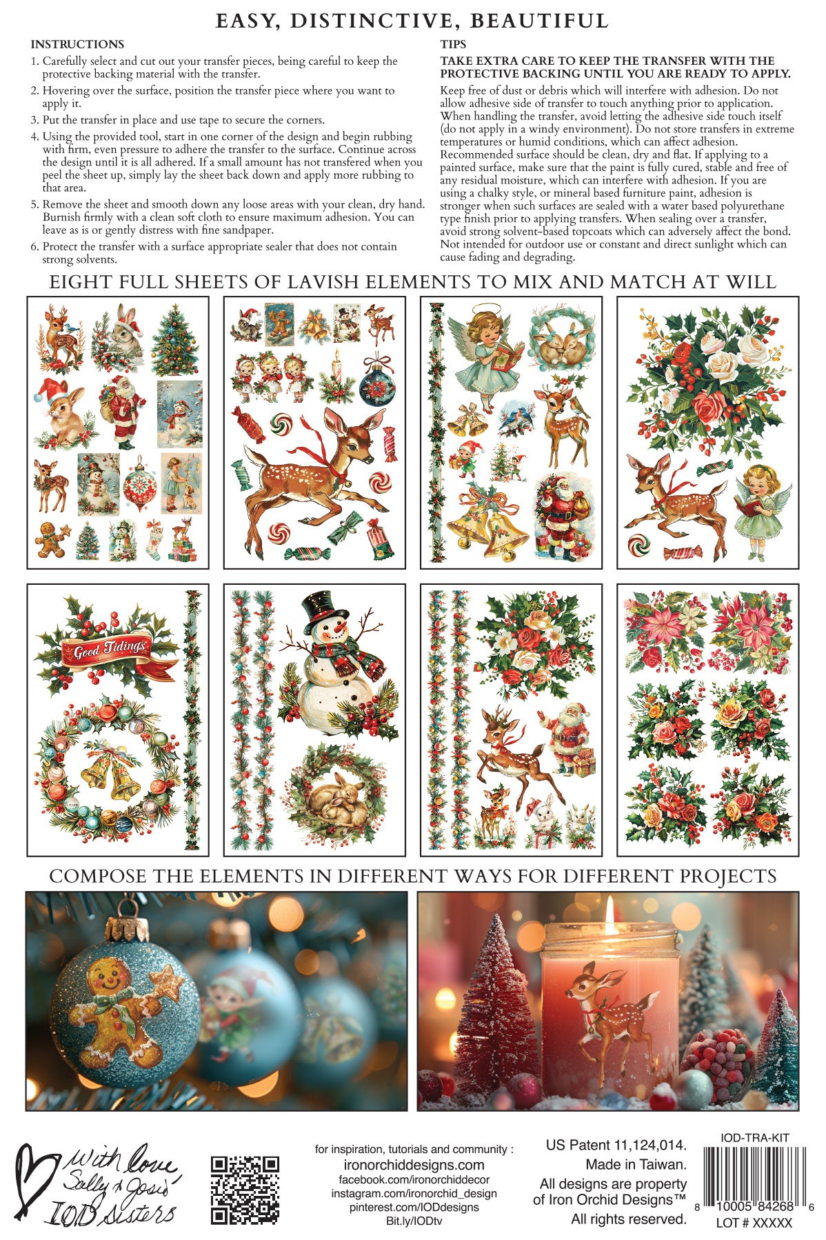 Iron Orchid Designs - Kitschy Christmas Decor Transfer Pad