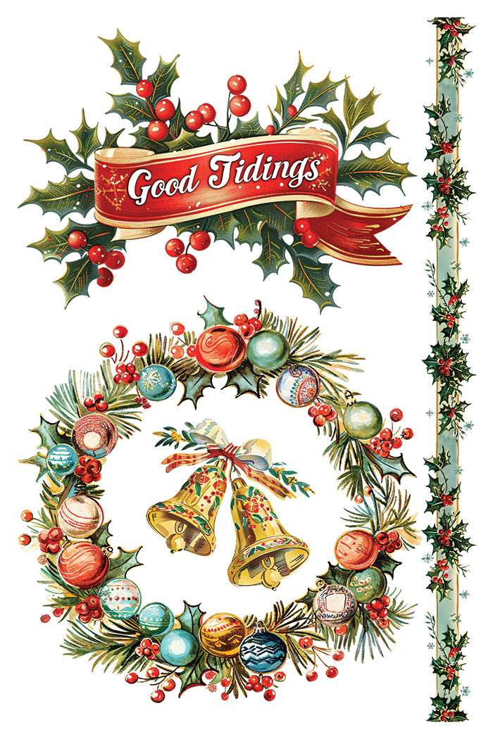 Iron Orchid Designs - Kitschy Christmas Decor Transfer Pad