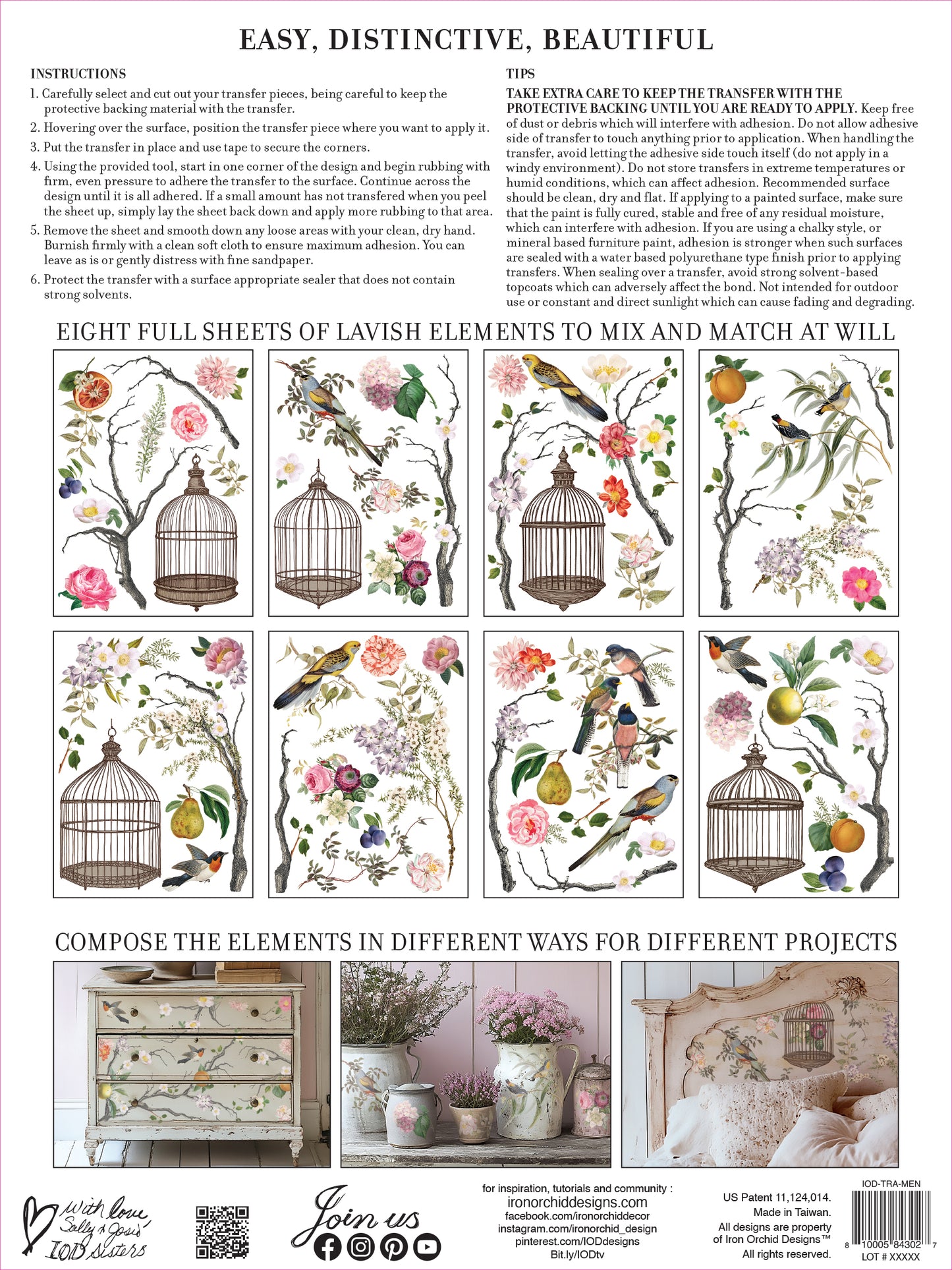 Iron Orchid Designs - Menagerie Decor Transfer Pad