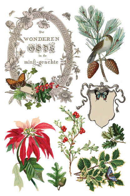 Iron Orchid Designs - Winter Botanist Decor Transfer Pad