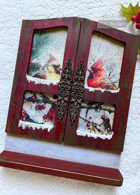 Redesign Decoupage Fiber (A4) - Crimson Noel