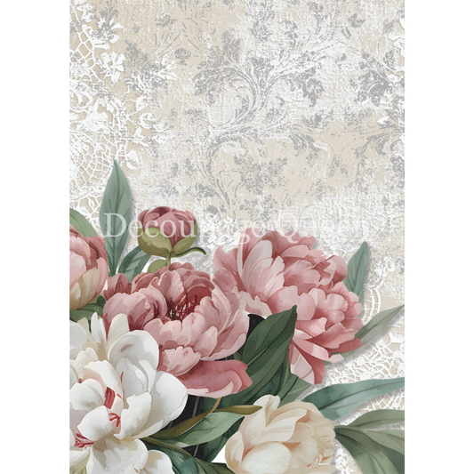 Decoupage Queen - Dainty and the Queen - Peonies and Lace