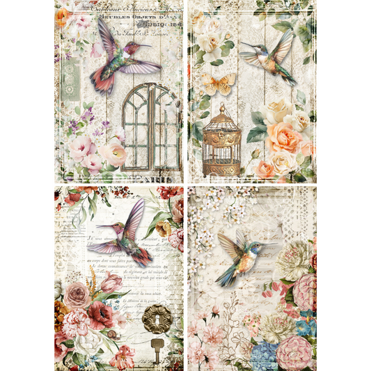 Decoupage Queen - Hummingbird Four Pack