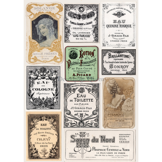Decoupage Queen - Perfume Labels Decoupage Paper