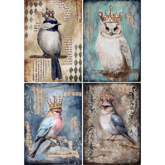 Decoupage Queen - Teresa Rene Art The Four Birds Decoupage Paper