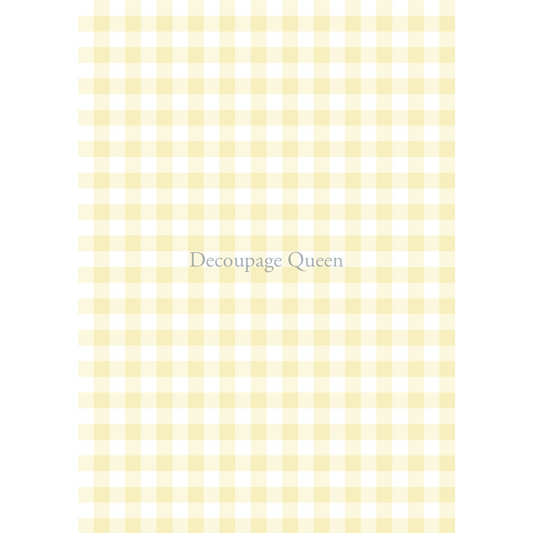 Decoupage Queen - Yellow Gingham Decoupage Paper