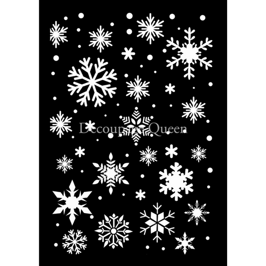 Decoupage Queen Stencils - Falling Snowflakes