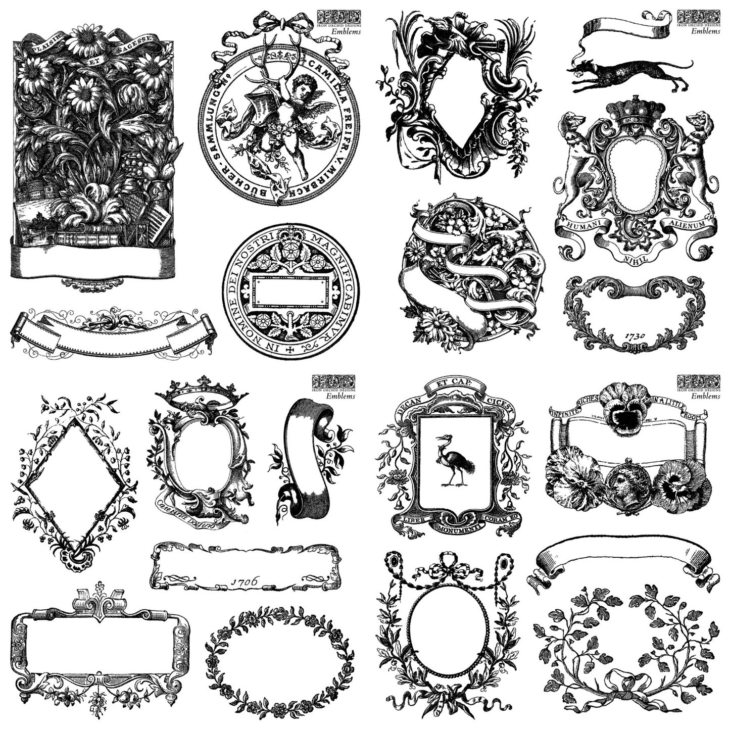 Iron Orchid Designs - Emblems Decor Stamp (6 x 6)