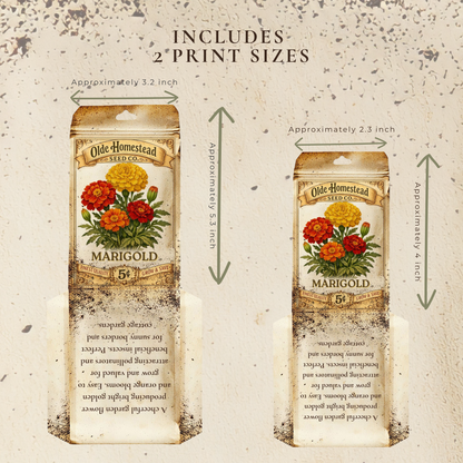 BBD Printable - Vintage Flower Seed Packets