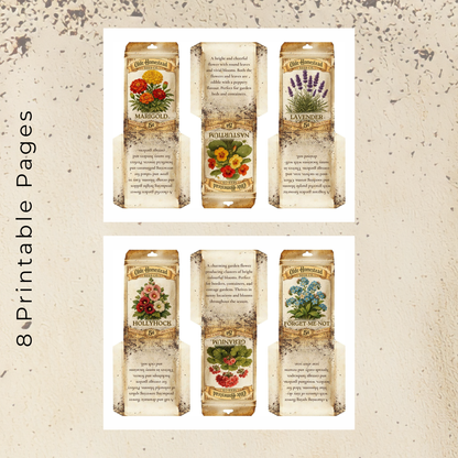 BBD Printable - Vintage Flower Seed Packets