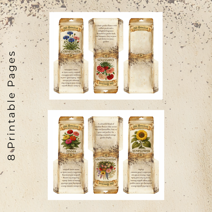 BBD Printable - Vintage Flower Seed Packets