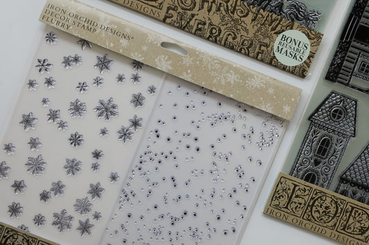 Iron Orchid Designs - Flurry Decor Stamp