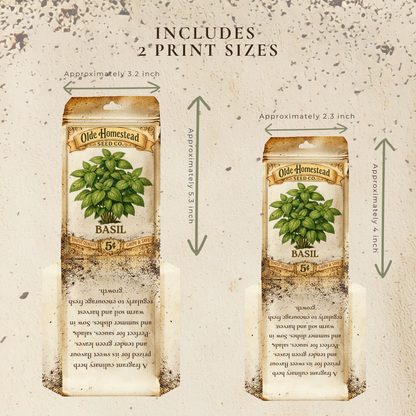 BBD Printable - Vintage Herbs Seed Packets