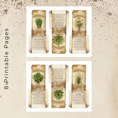 BBD Printable - Vintage Herbs Seed Packets