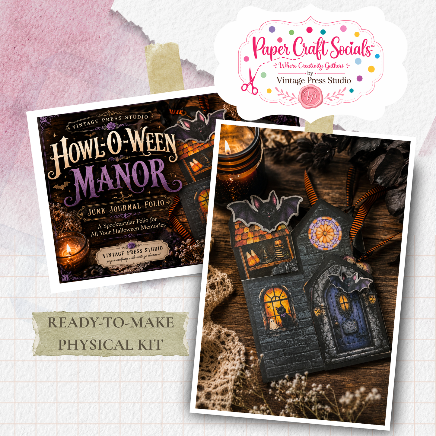 Howl-O-Ween Manor Printed Junk Journal Kit