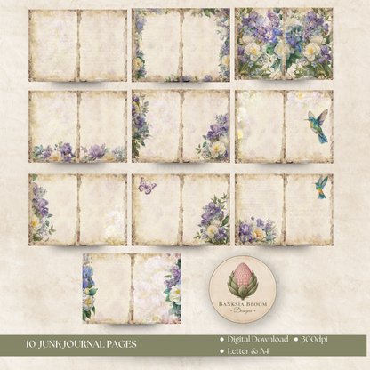 BBD - Printable Journal Pages - Hummingbird Garden