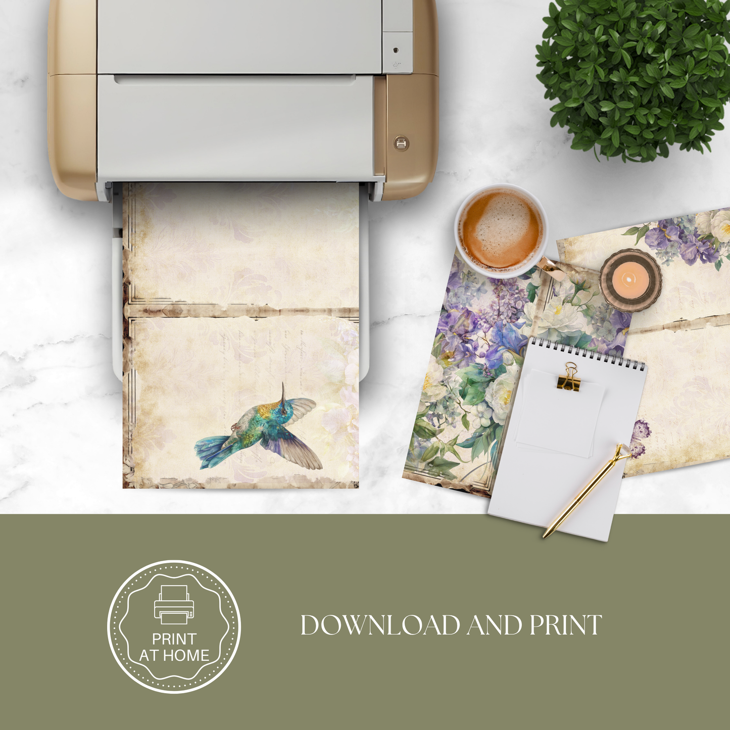 BBD - Printable Journal Pages - Hummingbird Garden