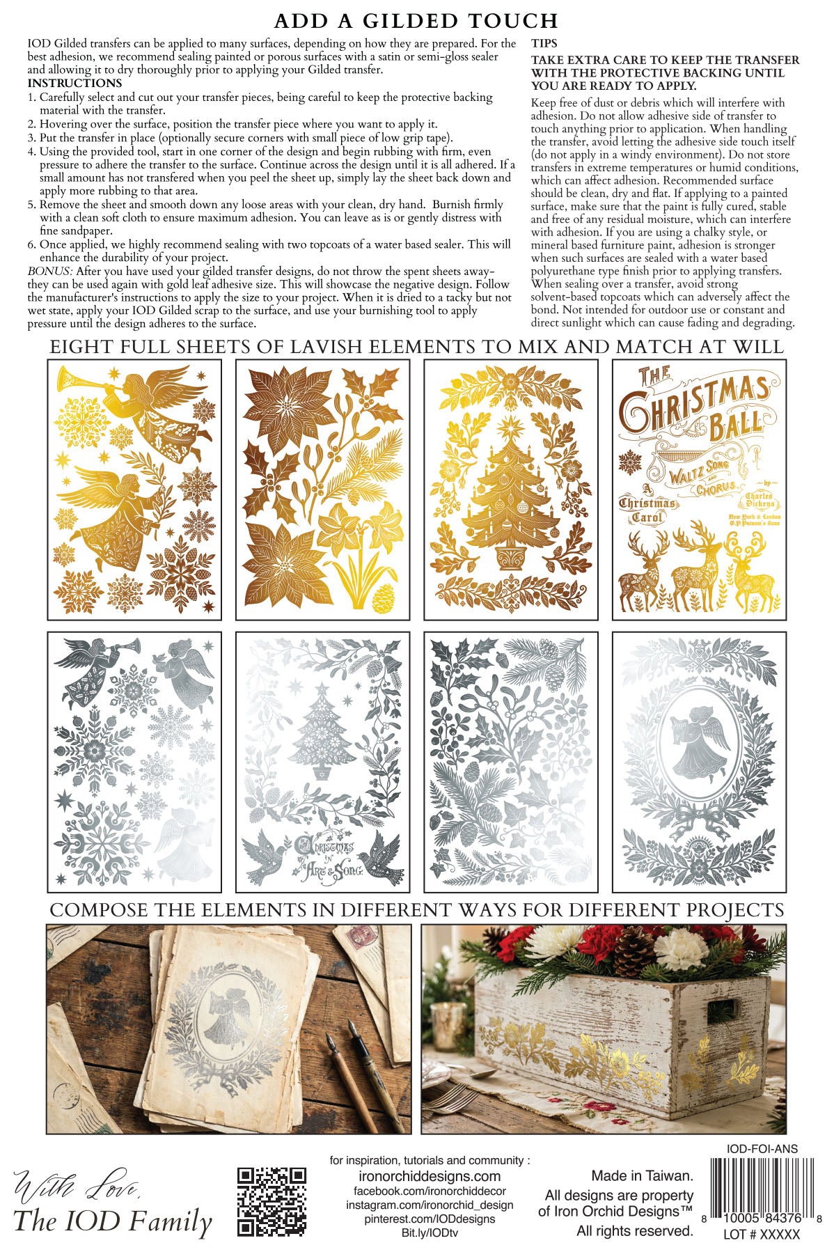 Iron Orchid Designs - Gilded Foil - Angels Sing Transfer Pad
