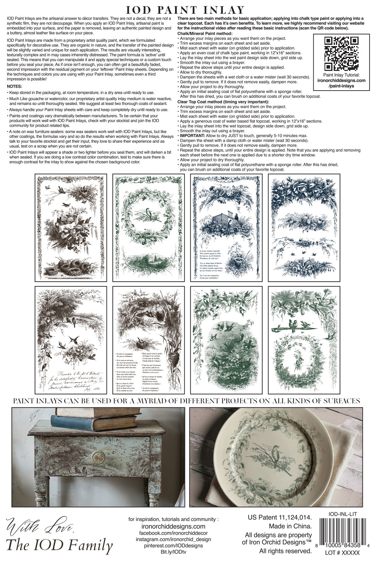 Iron Orchid Designs - Little Lark Paint Inlay