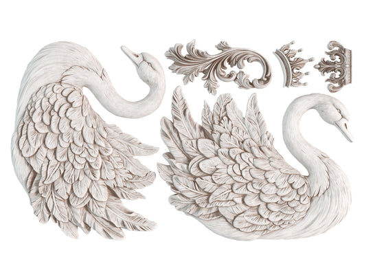 Iron Orchid Designs - Swans Decor Mould