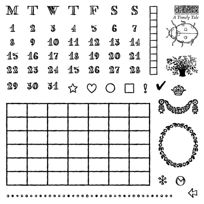 Iron Orchid Designs - A Timely Tale Decor Stamp (6 x 6)