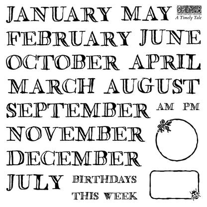 Iron Orchid Designs - A Timely Tale Decor Stamp (6 x 6)