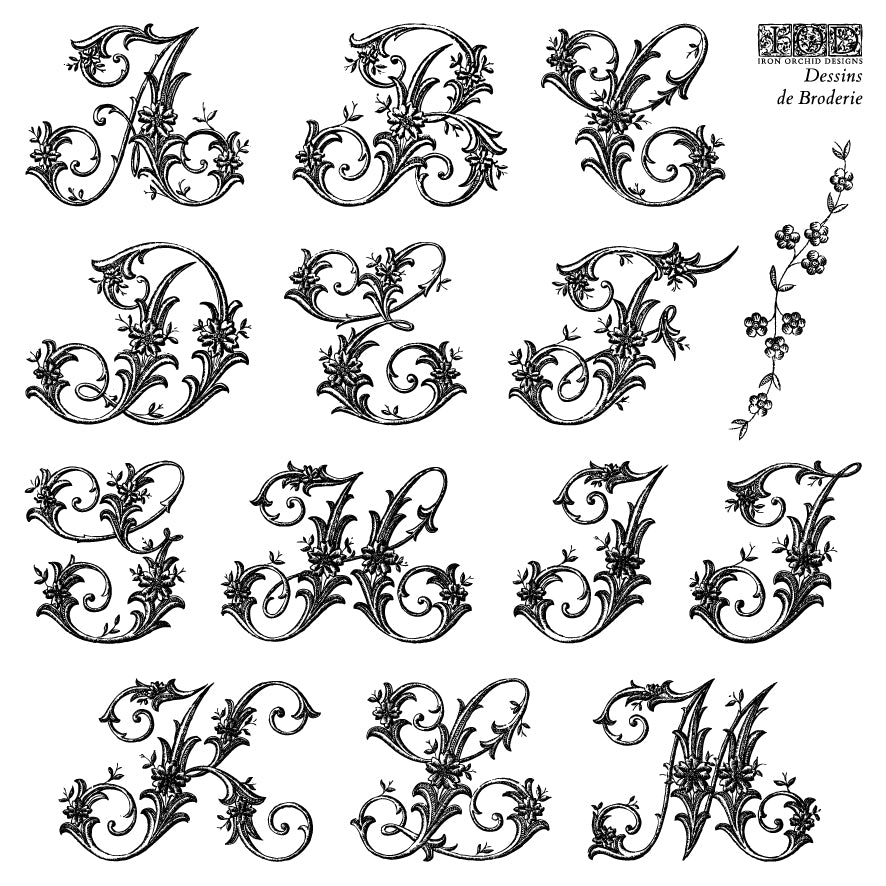 Iron Orchid Designs - Dessins de Broderie Decor Stamp (6 x 6)