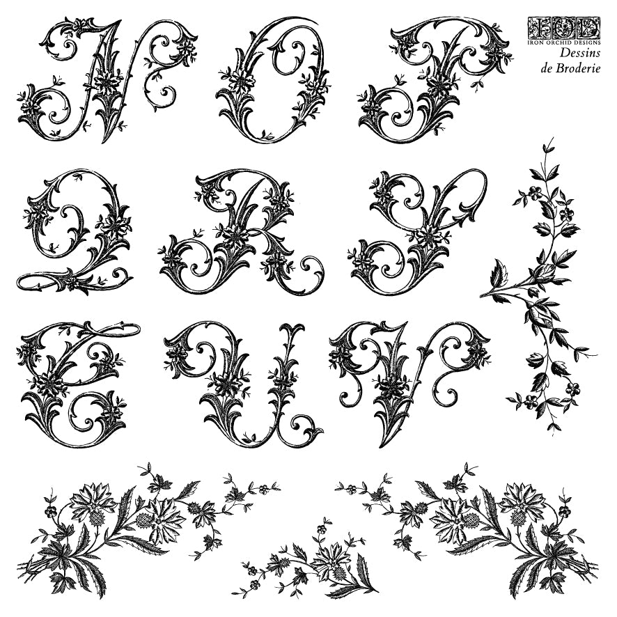 Iron Orchid Designs - Dessins de Broderie Decor Stamp (6 x 6)