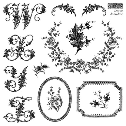 Iron Orchid Designs - Dessins de Broderie Decor Stamp (6 x 6)