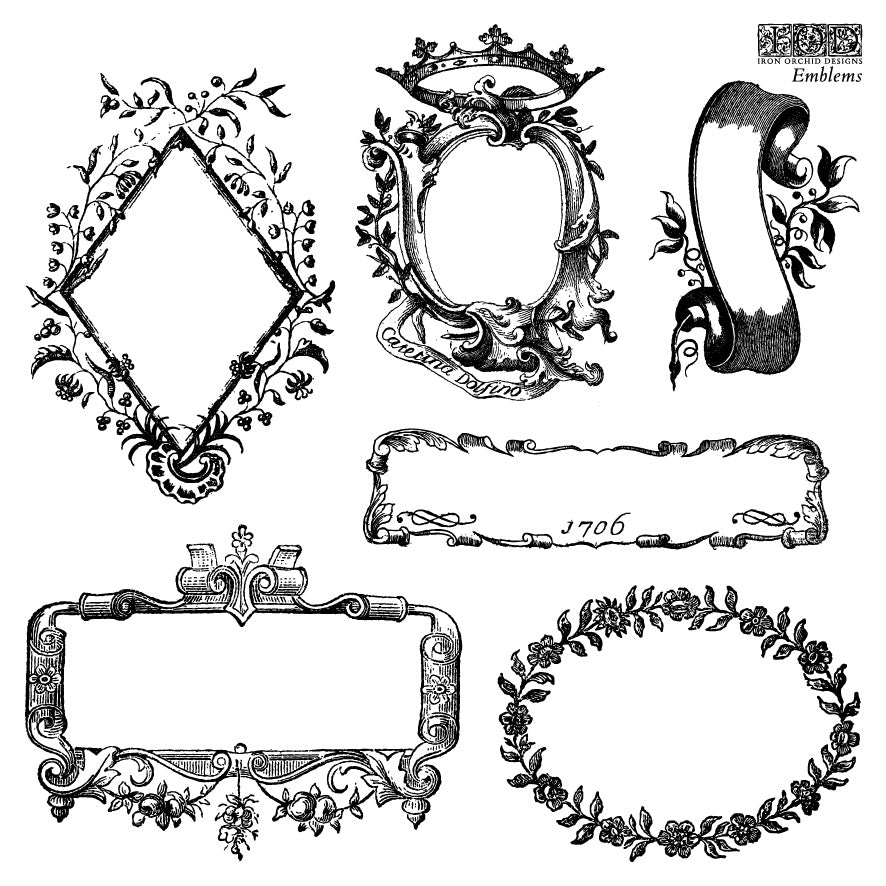 Iron Orchid Designs - Emblems Decor Stamp (6 x 6)