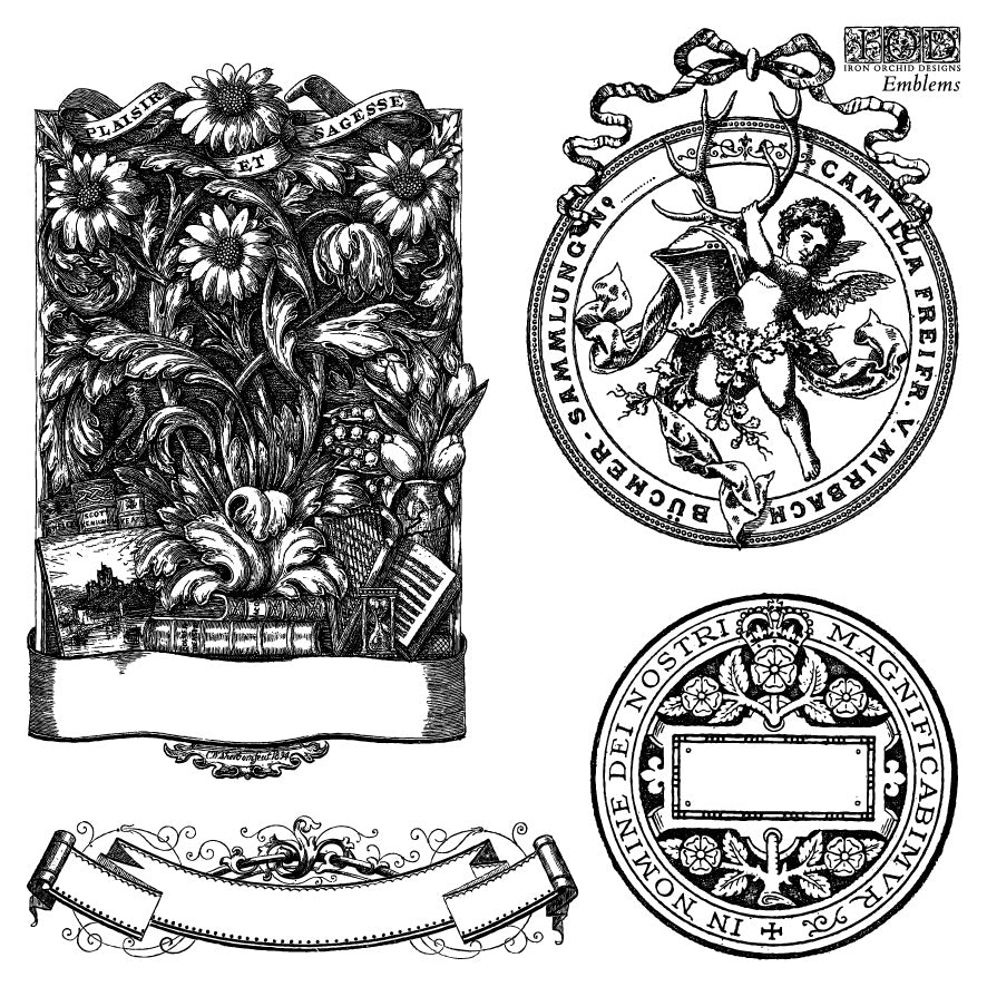 Iron Orchid Designs - Emblems Decor Stamp (6 x 6)