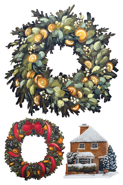 Iron Orchid Designs - A Cotswold Christmas Decor Transfer Pad