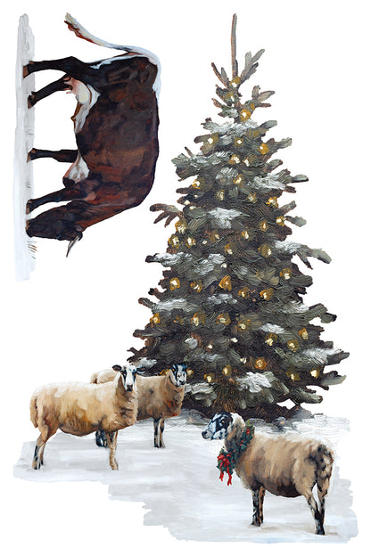 Iron Orchid Designs - A Cotswold Christmas Decor Transfer Pad