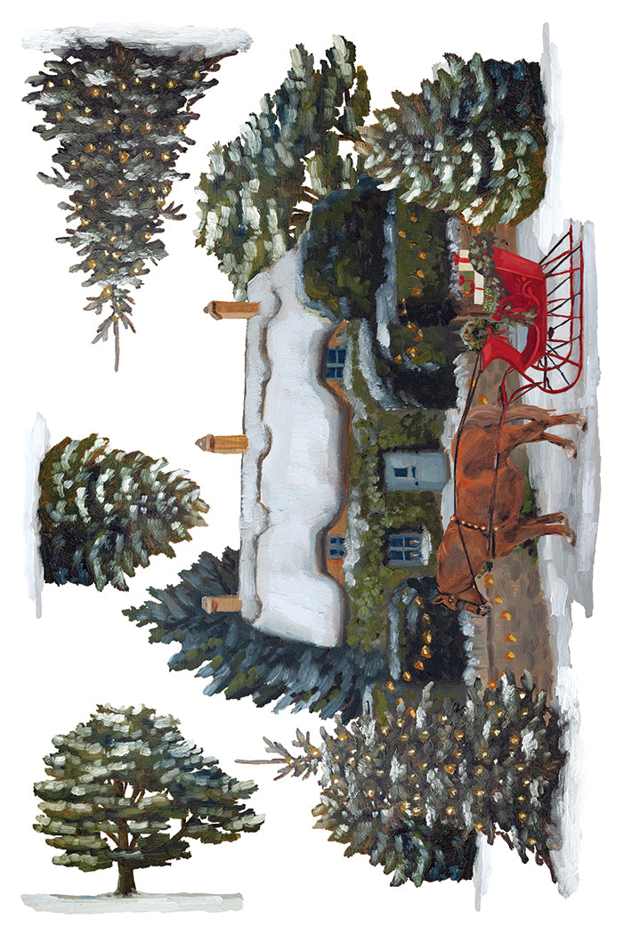 Iron Orchid Designs - A Cotswold Christmas Decor Transfer Pad