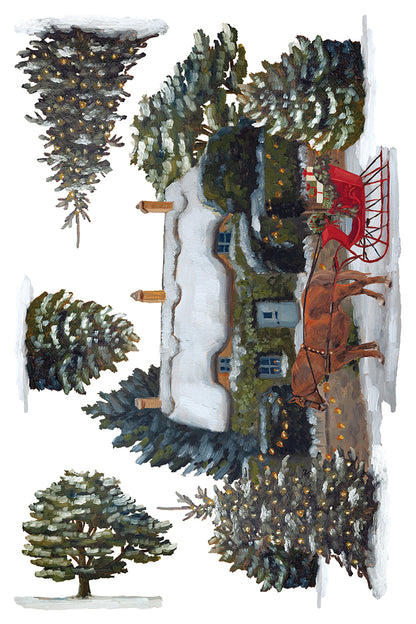 Iron Orchid Designs - A Cotswold Christmas Decor Transfer Pad